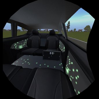 A view through the VR-glasses. A view through the VR-glasses.