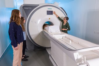 A clinical MRI scanner. A clinical MRI scanner.