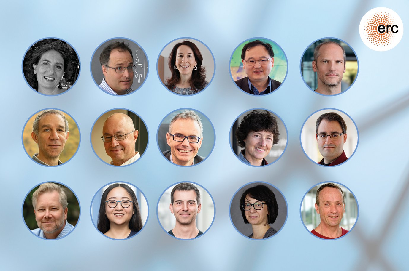 Die Max-Planck-Synergy-Grantees 2024 (von links oben bis rechts unten): Benedetta Ciardi, MPI für Astrophysik, Torsten Enßlin, MPI für Astrophysik, Alessandra Buonanno, MPI für Gravitationsphysik, Xinliang Feng, MPI für Mikrostrukturphysik, Axel Kleinschmidt, MPI für Gravitationsphysik, Joël Ouaknine, MPI für Softwaresysteme, Florian Luca, MPI für Softwaresysteme, Angel Rubio, MPI für Struktur und Dynamik der Marterie, Petra Schwille, MPI für Biochemie, Alexander Herbig, MPI für evolutionäre Anthropologie, Herwig Baier, MPI für biologische Intelligenz, Jennifer Li und Drew Robson, MPI für biologische Kybernetik, Aneta Koseska, MPI für Neurobiologie des Verhaltens – CAESAR, Alec Wodtke, MPI für multidisziplinäre Naturwissenschaften.