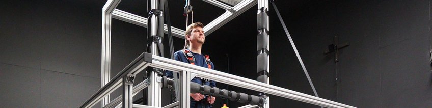 CyberPod Person standing in the CyberPod